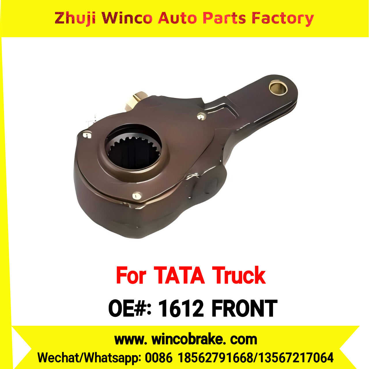 Winco OEM 1612 FRONT Top Quality Truck air Brake Parts Brake Pads Tata Manual Slack Adjuster