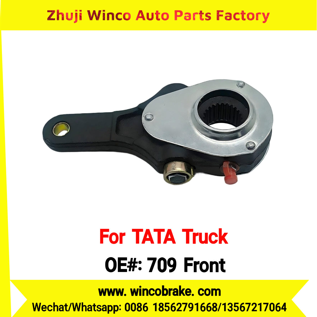 Winco OEM 709 Front Manual Slack Adjuster for India Series TATA Trucks Parts TATA MOTORS Straight 1 Hole Small 24 TEETH New Condition Brake Assembly