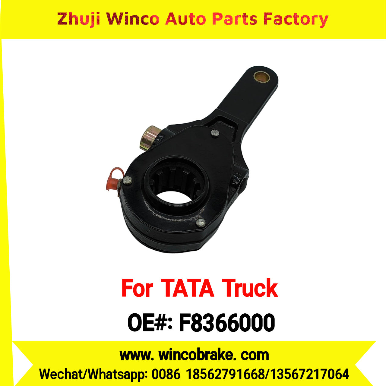 Winco OEM F8366000 Truck Parts Front Manual Slack Adjuster for India Series TATA Trucks New Condition Brake Assembly