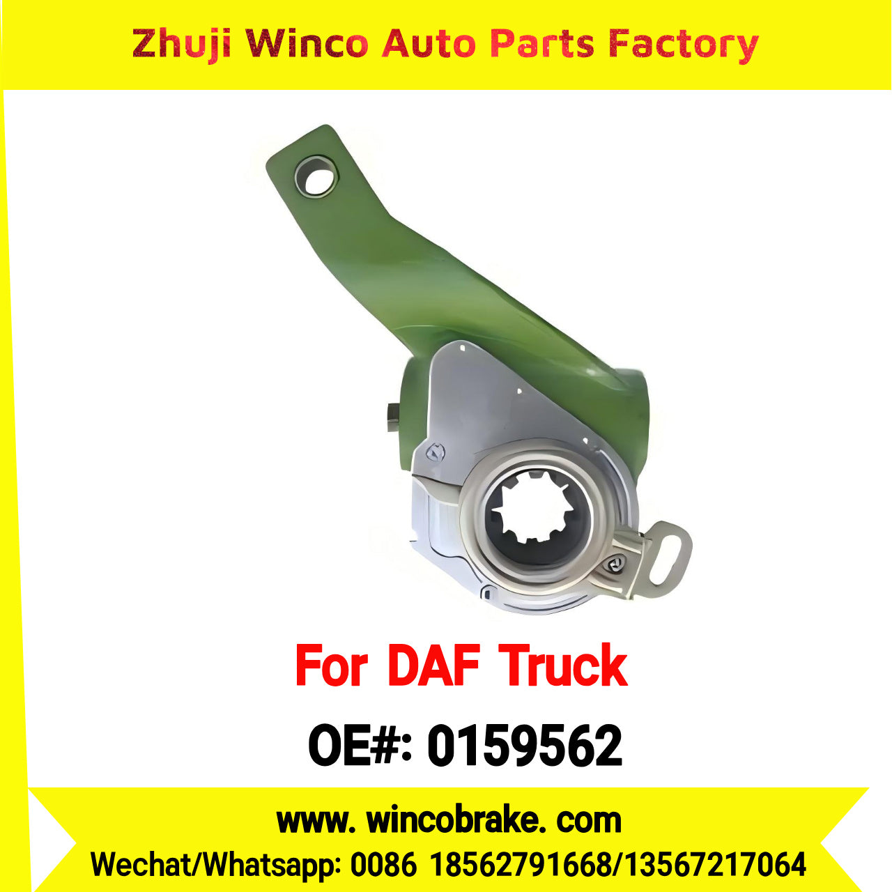 Winco OEM 0159562 Automatic Slack Adjuster TO FIT DAF TRUCK RH Spline 10 Teeth Replaces Haldex 72543
