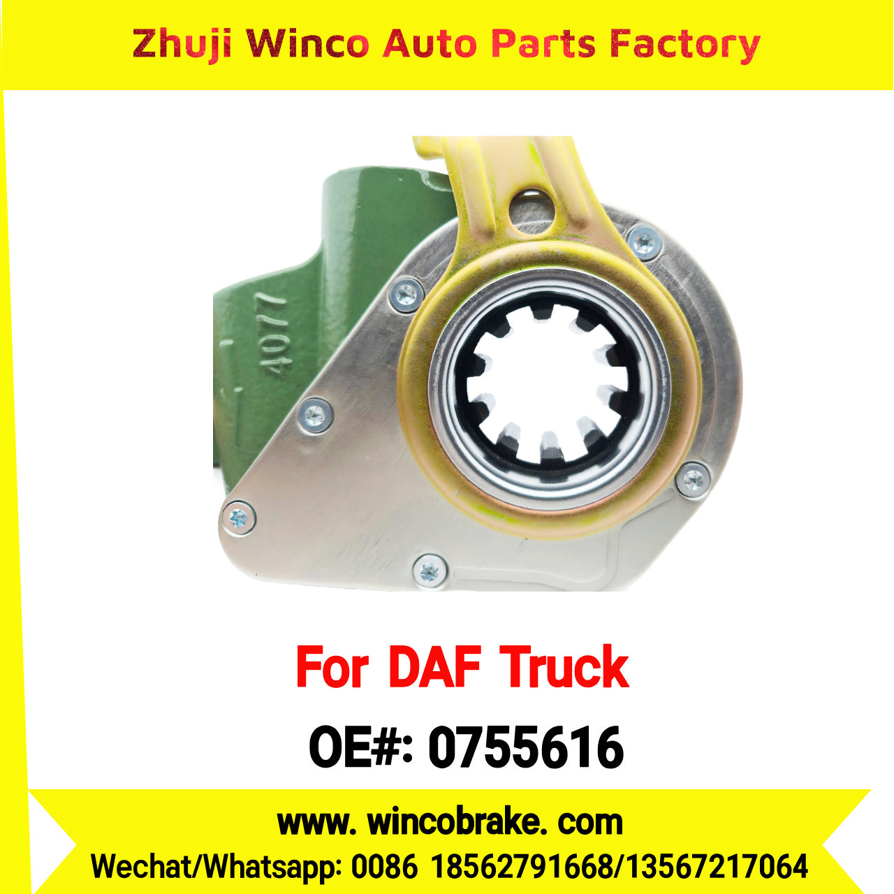 Winco OEM 0755616 Automatic Slack Adjuster TO FIT DAF TRUCK REPLACES HALDEX 72704