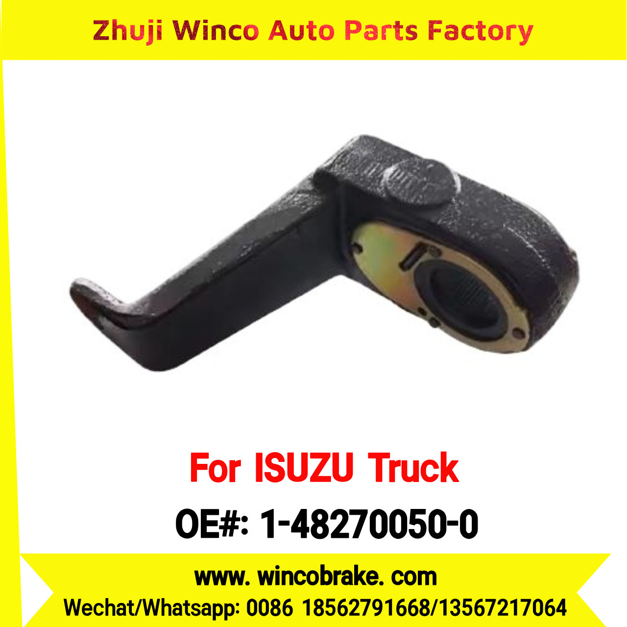Winco OEM 1-48270050-0 Manual Slack Adjuster for Suit to Japanese ISUZU Trucks LH 25 Teeth Spare Parts to Fit Trailer for Southeast Asia Market