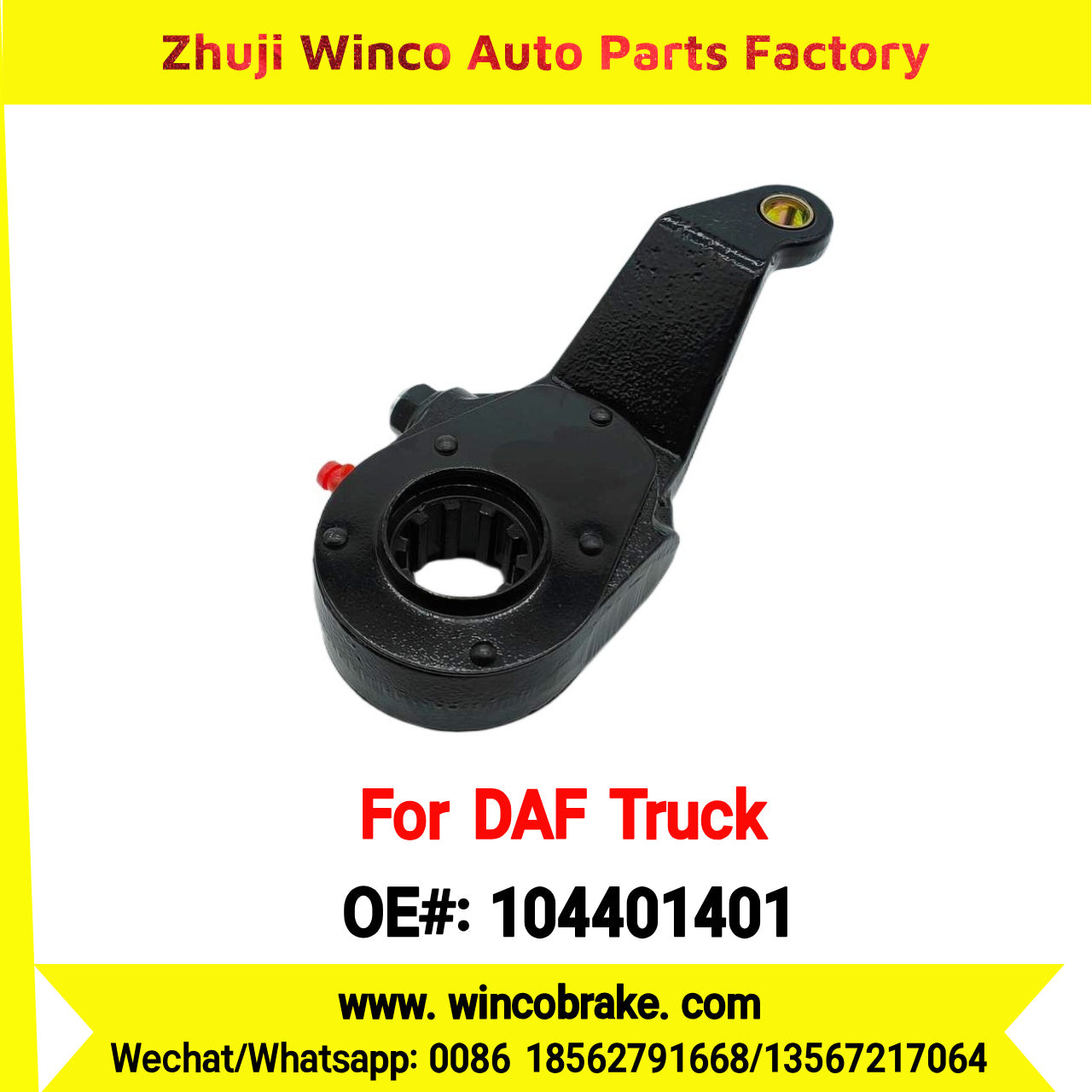 Winco OEM 104401401 Manual Slack Adjuster TO FIT DAF Truck RH Spline 10 Teeth Replaces Haldex