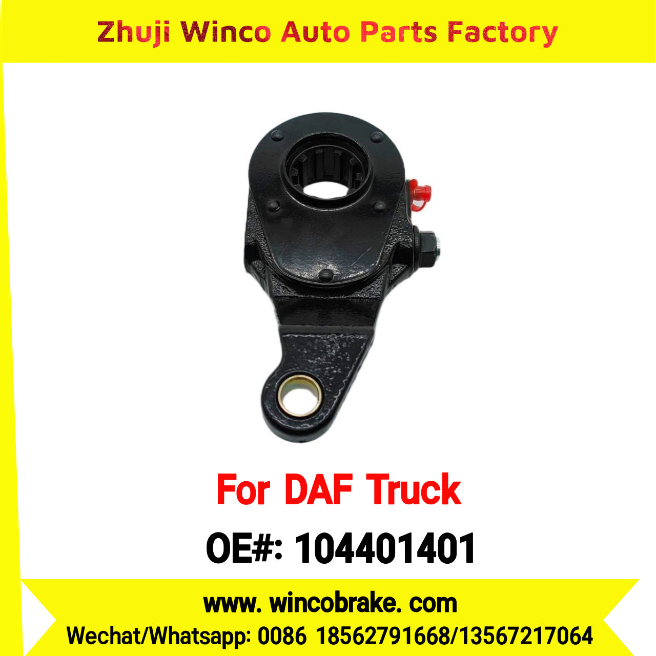 Winco OEM 104401401 Manual Slack Adjuster TO FIT DAF Truck RH Spline 10 Teeth Replaces Haldex