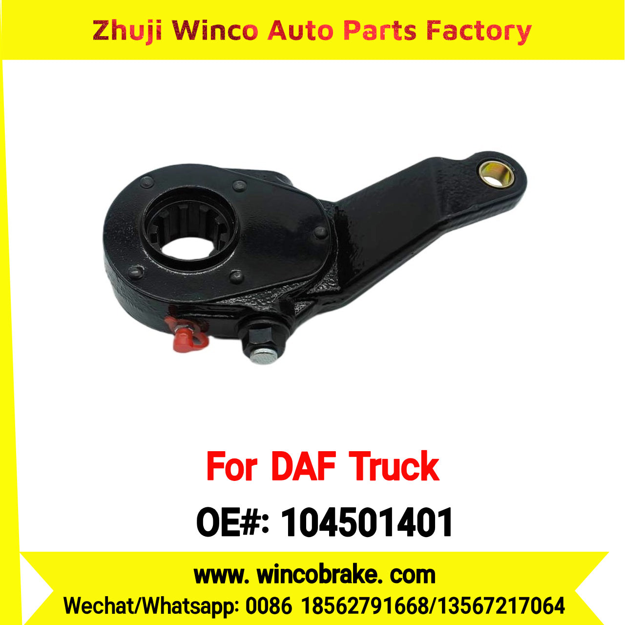 Winco OEM 104501401 Manual Slack Adjuster TO FIT DAF Truck LH Spline 10 Teeth Replaces Haldex