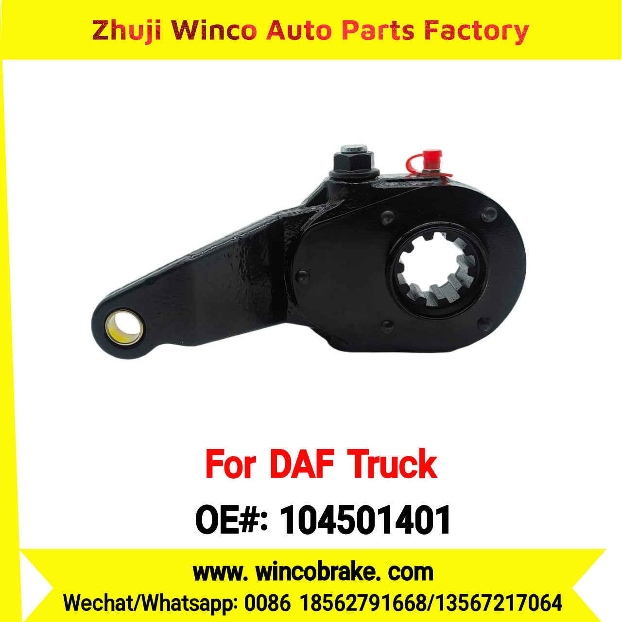 Winco OEM 104501401 Manual Slack Adjuster TO FIT DAF Truck LH Spline 10 Teeth Replaces Haldex