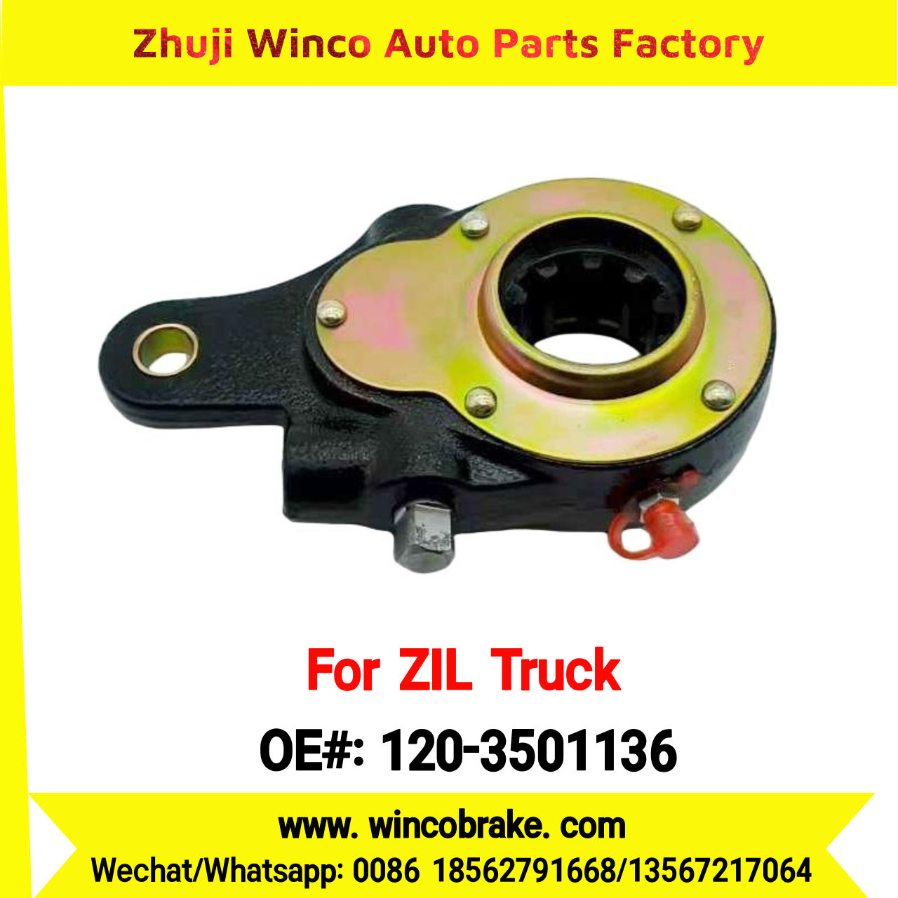Winco OEM 120-3501136 Manual Slack Adjuster for Straight 10 Teeth Zil Truck Russian Heavy Duty