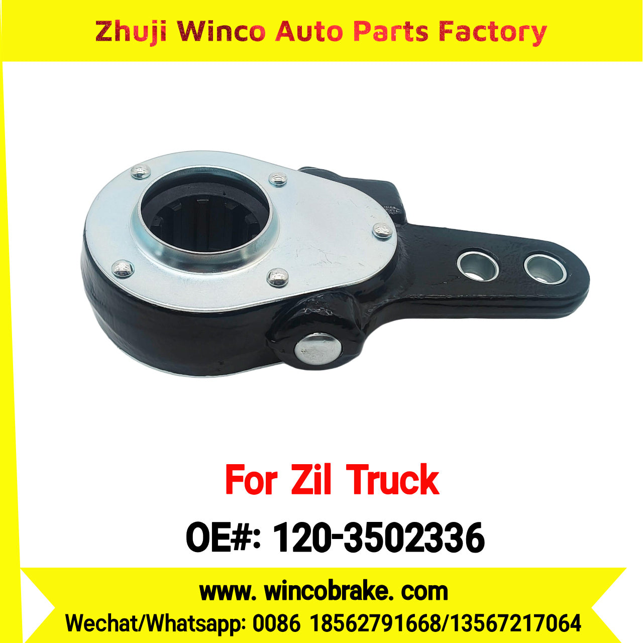 Winco OEM 120-3502336 Manual Slack Adjuster for Straight 10 Teeth Zil Truck Russian Heavy Duty