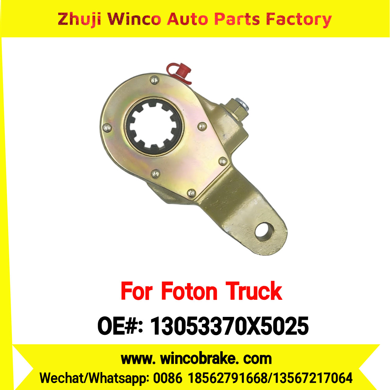Winco OEM 13053370X5025 Manual Slack Adjuster for Suit to China Foton Truck Front RH 10 Teeth