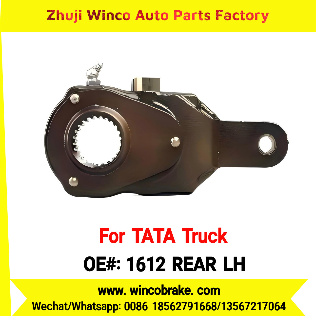 Winco OEM 1612 REAR Left Supply Tata Truck Brake Parts Brake Manual Slack Adjuster for Tata Truck Trailer Bus Spare Part for Truck