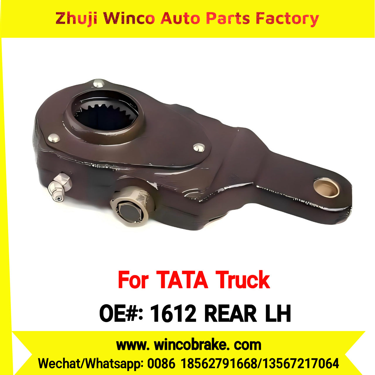 Winco OEM 1612 REAR Left Supply Tata Truck Brake Parts Brake Manual Slack Adjuster for Tata Truck Trailer Bus Spare Part for Truck