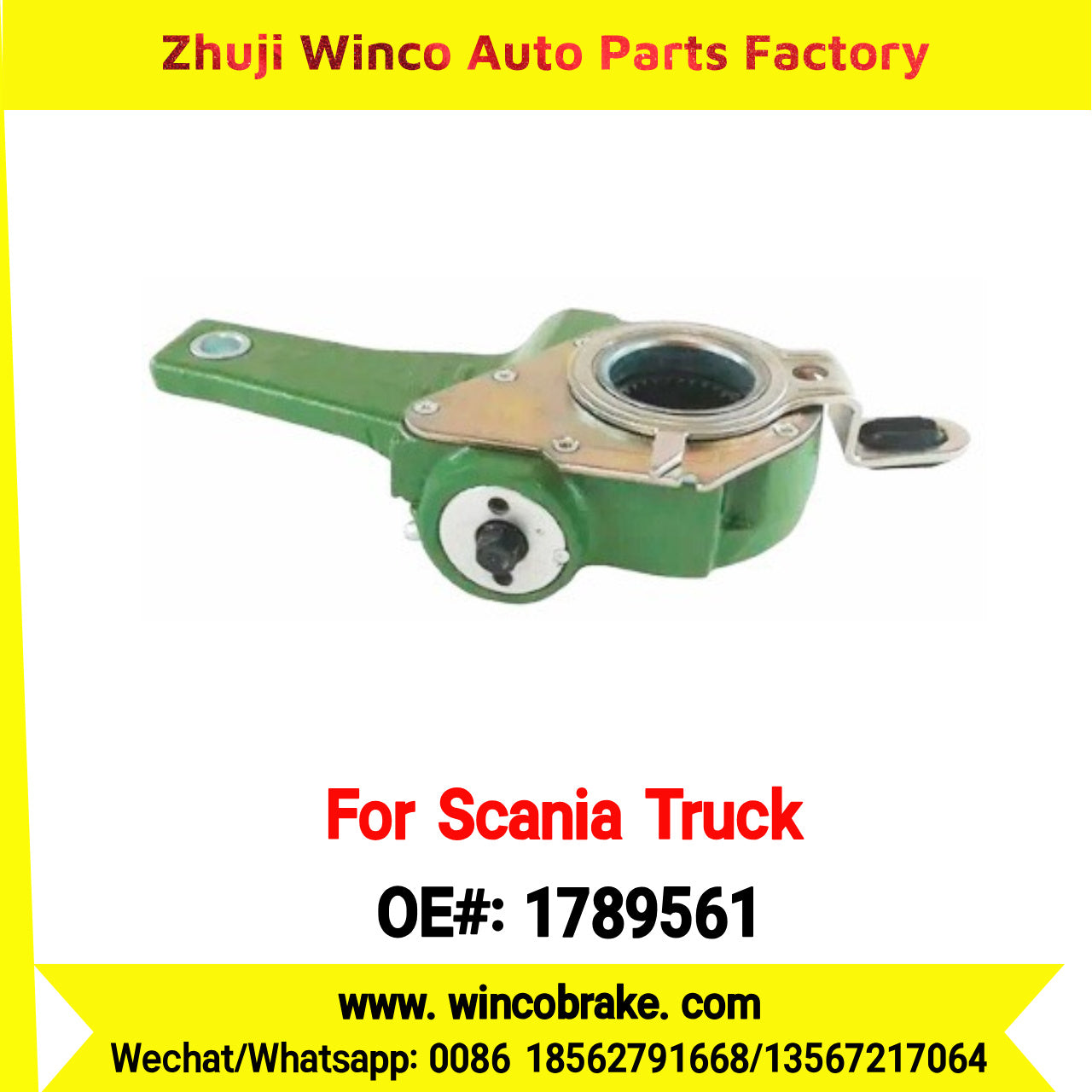 Winco OEM 1789561 Automatic Slack Adjuster TO FIT Scania TRUCK & BUS Replaces Haldex 72660 LH 10 Teeth Haldex