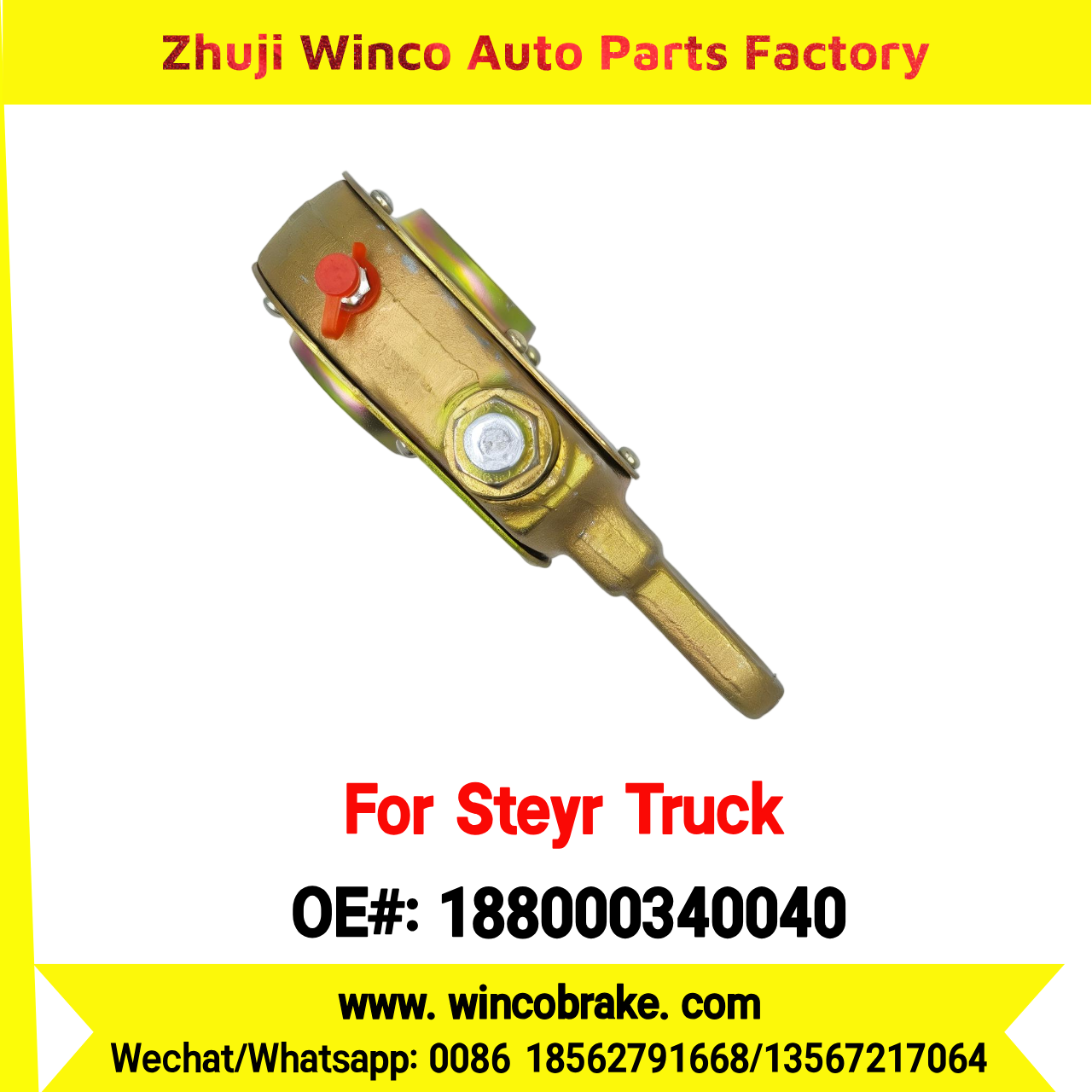 Winco OEM 188000340040 Manual Slack Adjuster for Suit to Chinese Steyr Truck HANDE AXLE Front 19 teeth