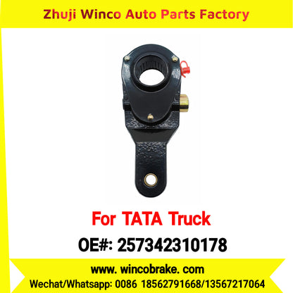 Winco OEM 257342310178 Manual Slack Adjuster for India Series TATA Trucks Parts TATA MOTORS Rear Right 1 Hole 24 TEETH MEI MSA 18-02 New Condition Brake Assembly