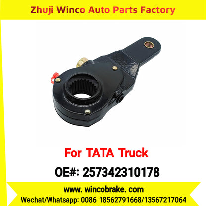 Winco OEM 257342310178 Manual Slack Adjuster for India Series TATA Trucks Parts TATA MOTORS Rear Right 1 Hole 24 TEETH MEI MSA 18-02 New Condition Brake Assembly