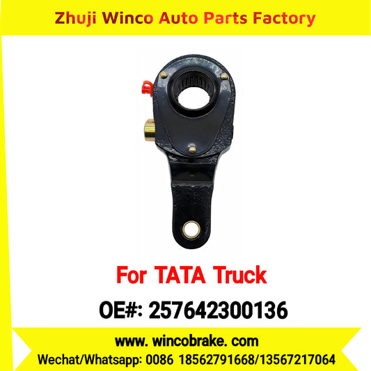 Winco OEM 257642300136 Manual Slack Adjuster for India Series TATA Trucks Parts TATA MOTORS Rear Left 1 Hole 24 TEETH MEI MSA 18-35 New Condition Brake Assembly