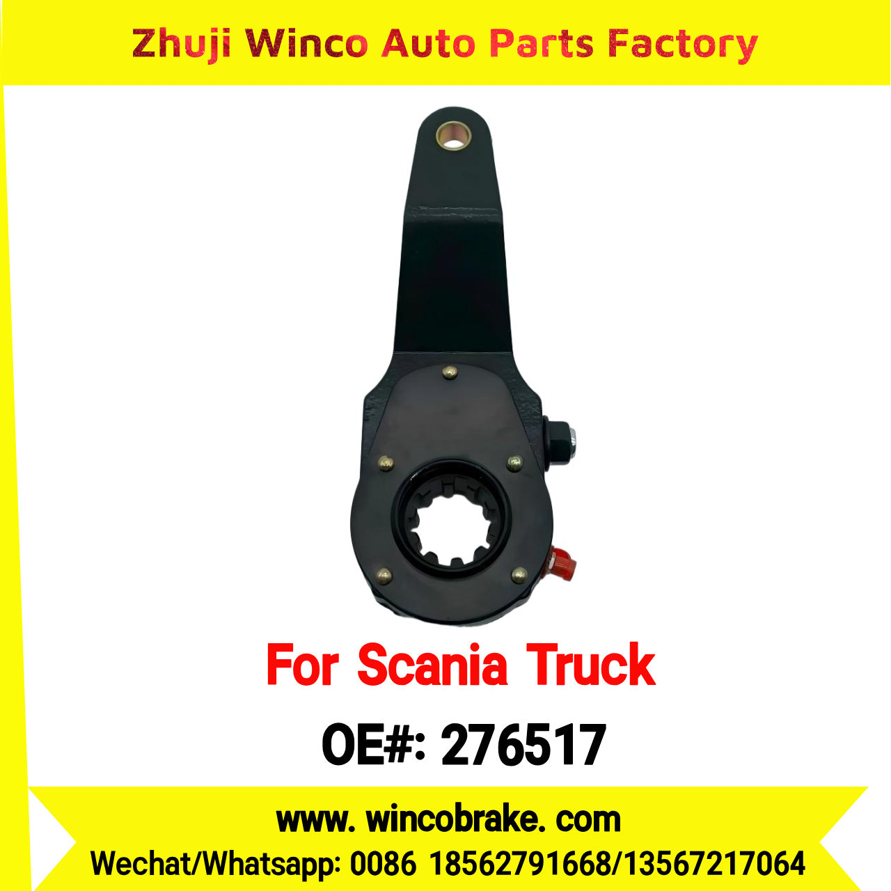 Winco OEM 276517 Manual Slack Adjuster TO FIT Scania TRUCK & BUS Replaces Haldex 276517 RH 10 Teeth Haldex