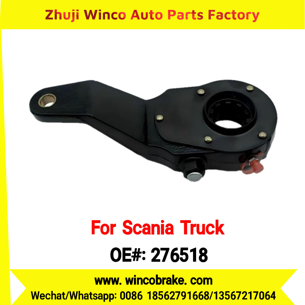 Winco OEM 276518 Manual Slack Adjuster TO FIT Scania TRUCK & BUS Replaces Haldex 276518 LH 10 Teeth Haldex