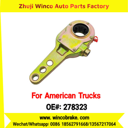 Winco OEM 278323 Manual Brake Slack Adjuster MERITOR AXLE Truck Trailer Straight 10 Spline Brake Systems Accessory American Trucks Type To Replace Haldex KN47001