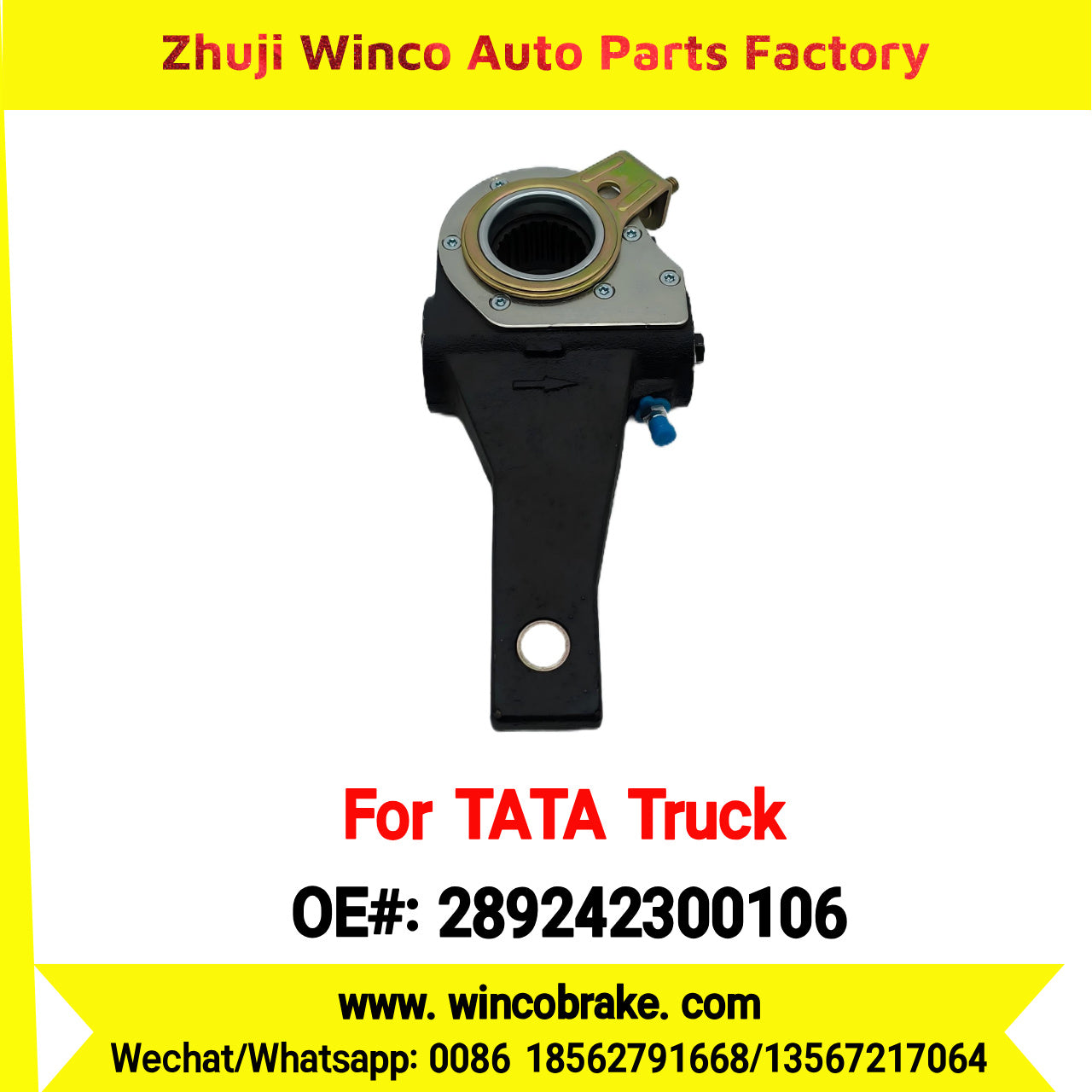 Winco OEM 289242300106 India Truck Parts New Automatic Brake Slack Adjuster for TATA Truck Brakes SUIT TO INDIAN TATA TRUCKS