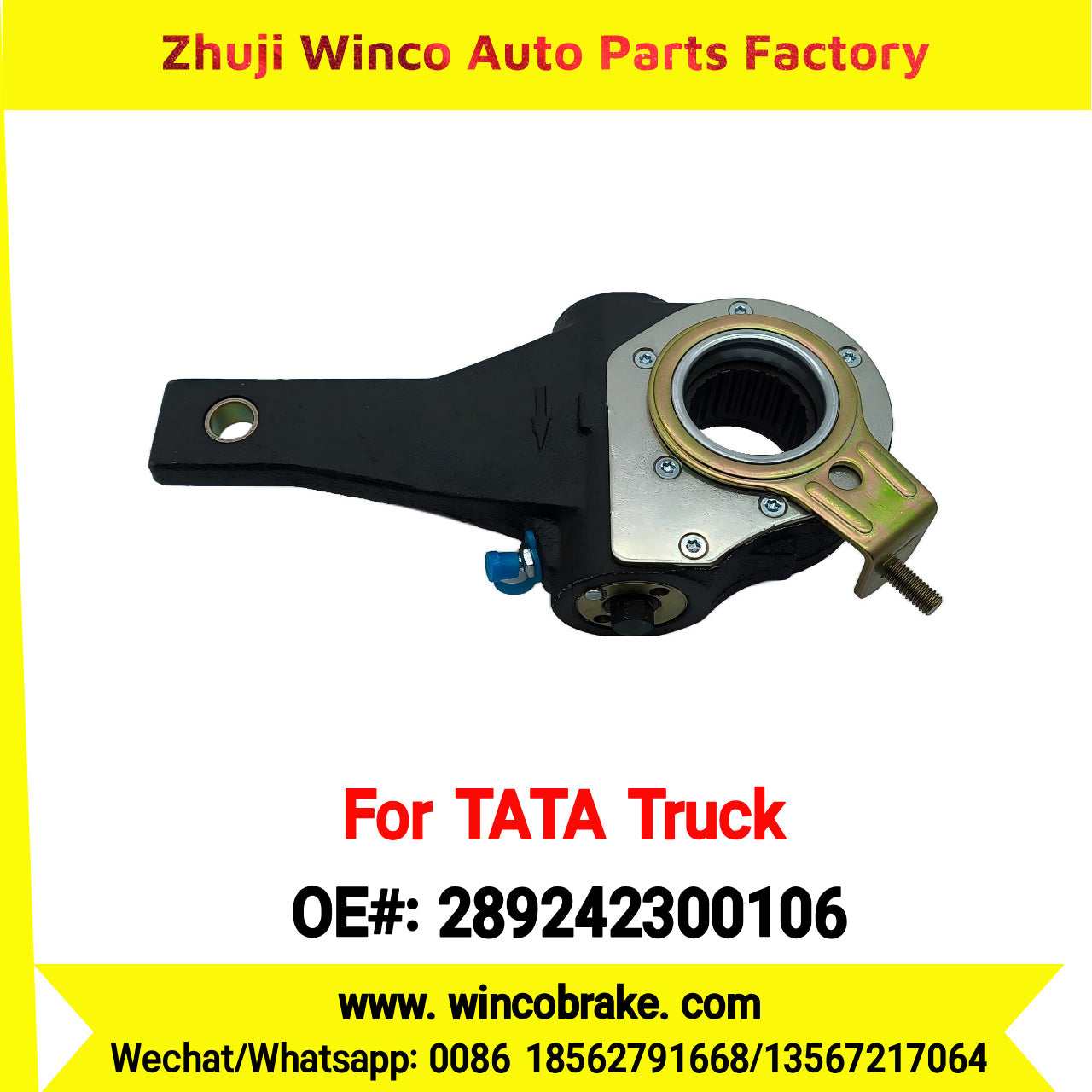 Winco OEM 289242300106 India Truck Parts New Automatic Brake Slack Adjuster for TATA Truck Brakes SUIT TO INDIAN TATA TRUCKS