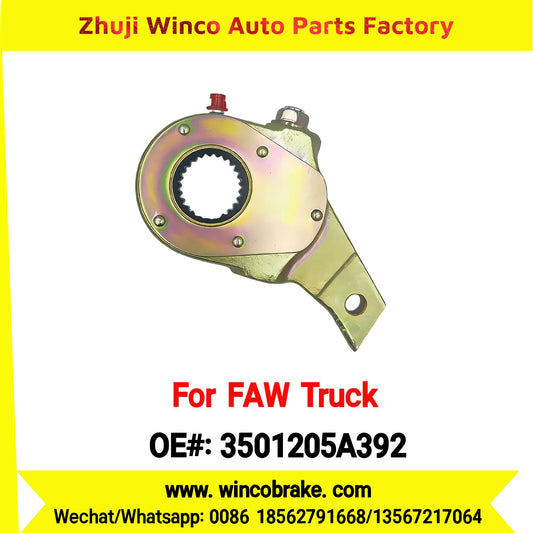 Winco OEM 3501205A392 Manual Slack Adjuster for Suit to China FAW Trucks FAW J6 Series Small 25 Teeth Brake Systems