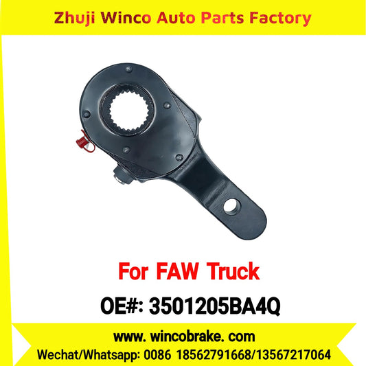 Winco OEM 3501205BA4Q Manual Slack Adjuster for Suit to China FAW Trucks FAW BA4Q Series Left 25 Teeth Brake Systems