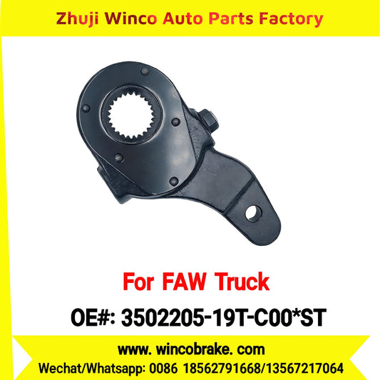 Winco OEM 3502205-19T-C00*ST Manual Slack Adjuster for Suit to China FAW Trucks FAW J6L Series 25 Teeth Brake Systems