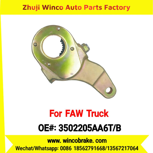Winco OEM 3502205AA6T/B Manual Slack Adjuster for Suit to China FAW Trucks FAW JH6 Series 25 Teeth Brake Systems