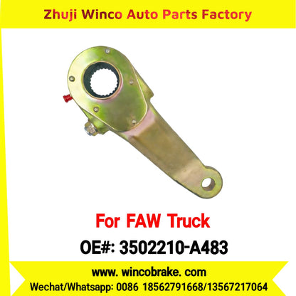 Winco OEM 3502210-A483 Manual Slack Adjuster for Suit to China FAW Trucks FAW Xindawei Series RH 25 Teeth Brake Systems