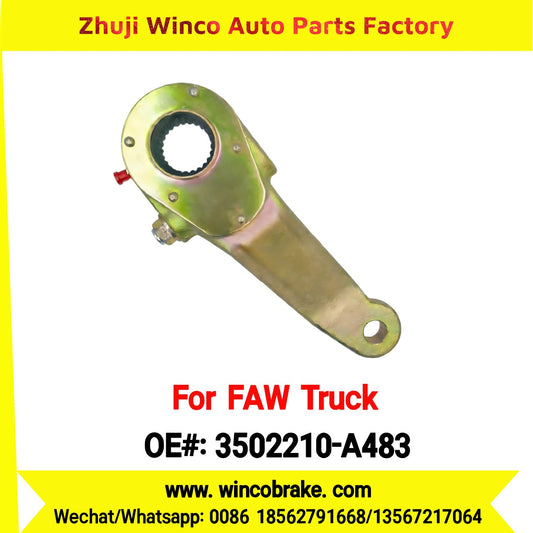 Winco OEM 3502210-A483 Manual Slack Adjuster for Suit to China FAW Trucks FAW Xindawei Series RH 25 Teeth Brake Systems