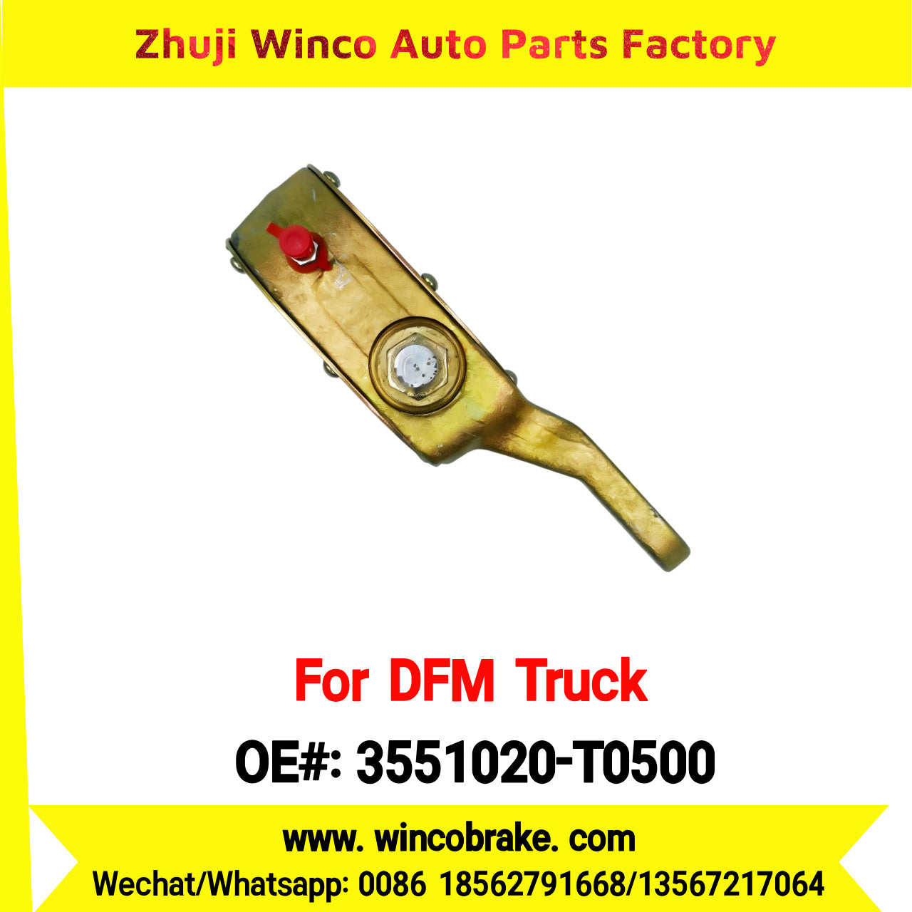 Winco OEM 3551020-T0500 Manual Slack Adjuster for Suit to Chinese DONGFENG DFM Truck Tianlong RH 14 teeth