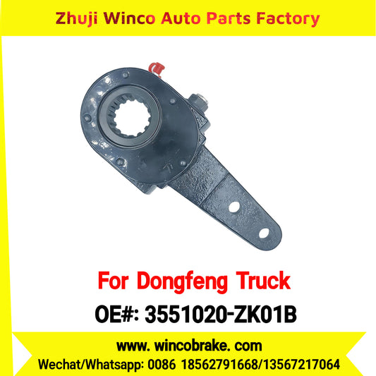 Winco OEM 3551020-ZK01B Manual Slack Adjuster for Suit to China Dongfeng Truck Kinland Brake Parts Back Right 14 Teeth