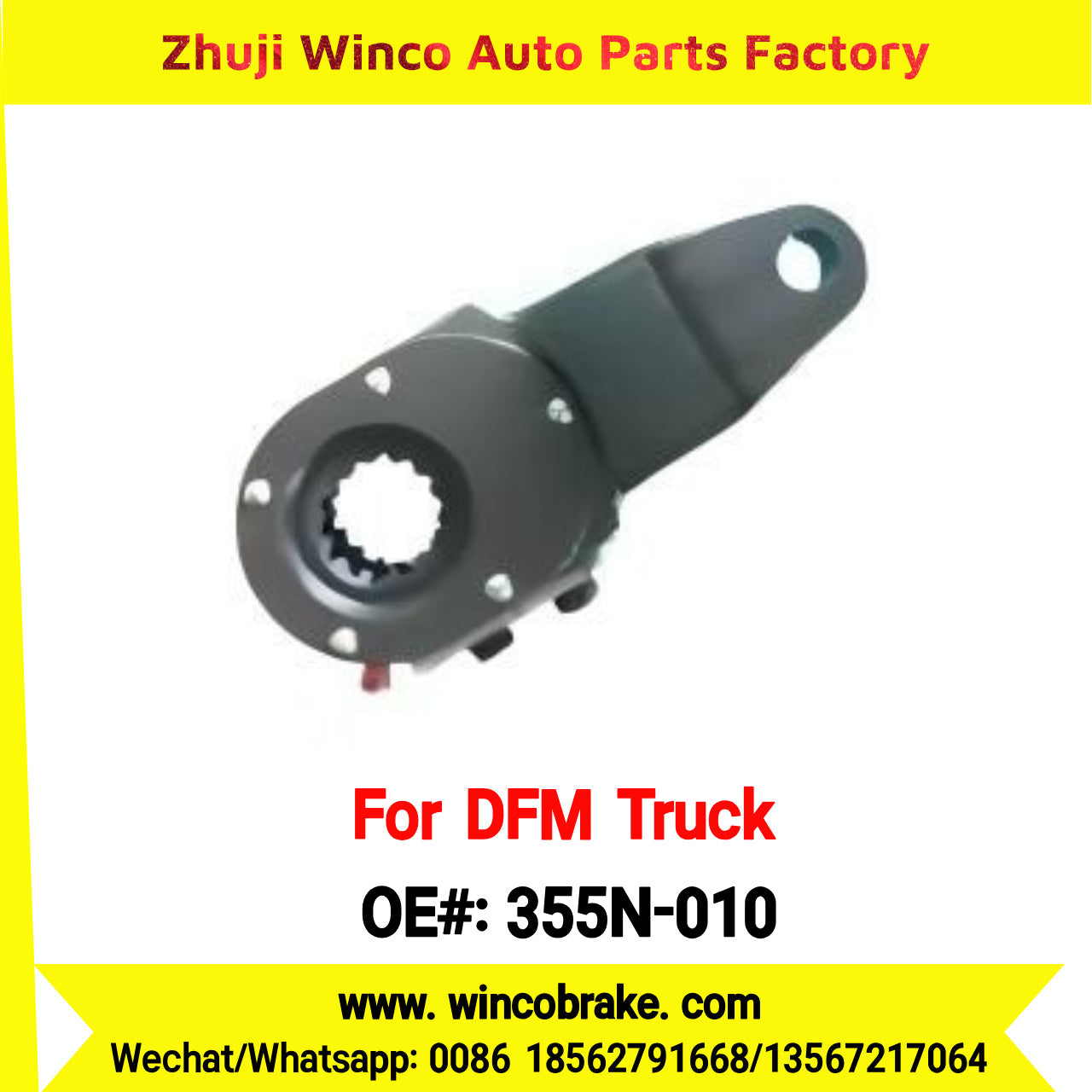 Winco OEM 355N-010 Manual Slack Adjuster for Suit to Chinese DONGFENG DFM Truck 153 Front RH 14 teeth