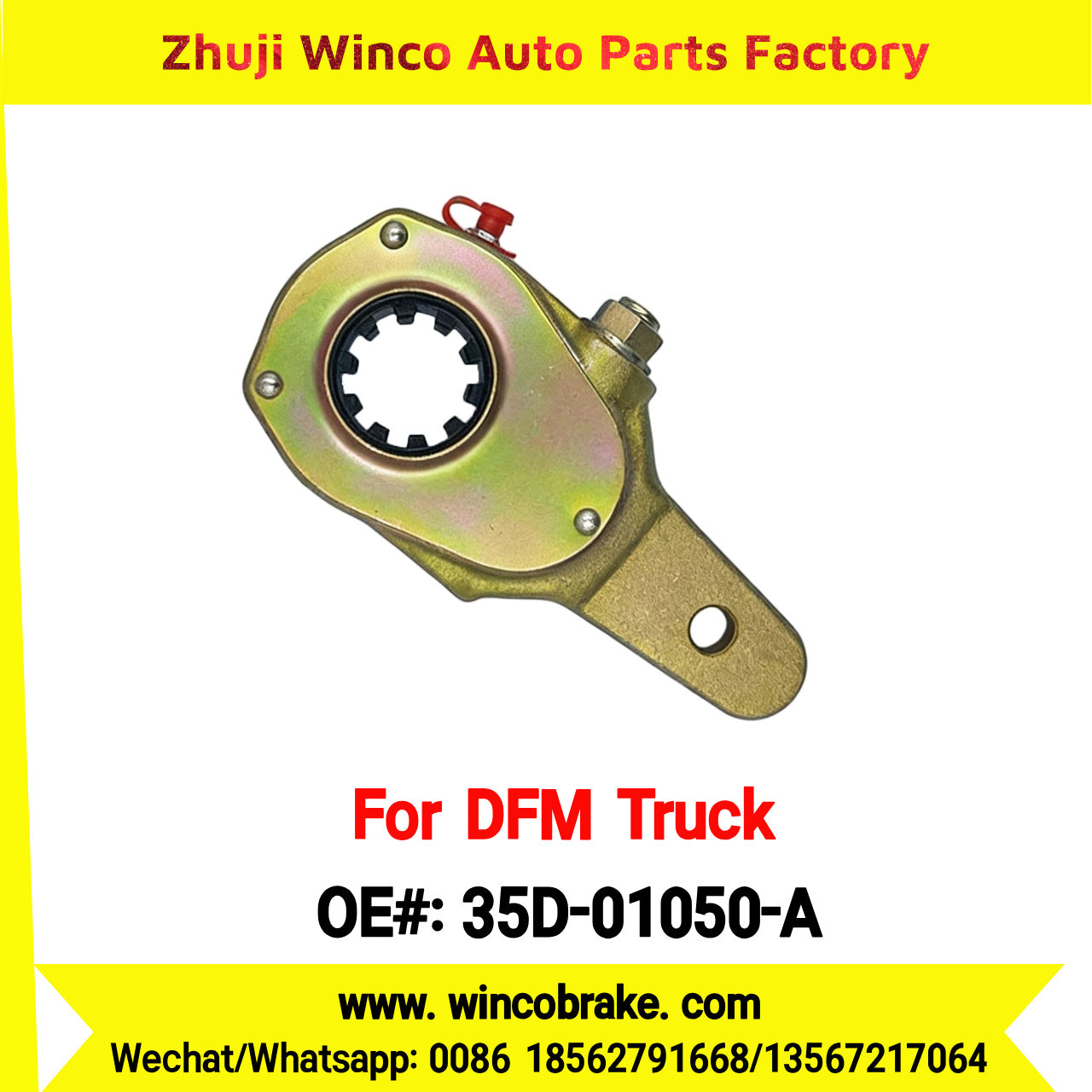 Winco OEM 35D-01050-A Manual Slack Adjuster for Suit to Chinese DONGFENG DFM Truck 140 Front Straight 14 teeth
