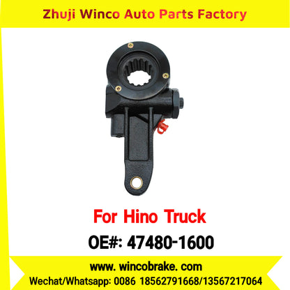 Winco OEM 47480-1600 Manual Slack Adjuster for Suit to Japanese Hino Trucks ZM TRUCKS Straight 14 Teeth Spare Parts to Fit Trailer for Southeast Asia Market