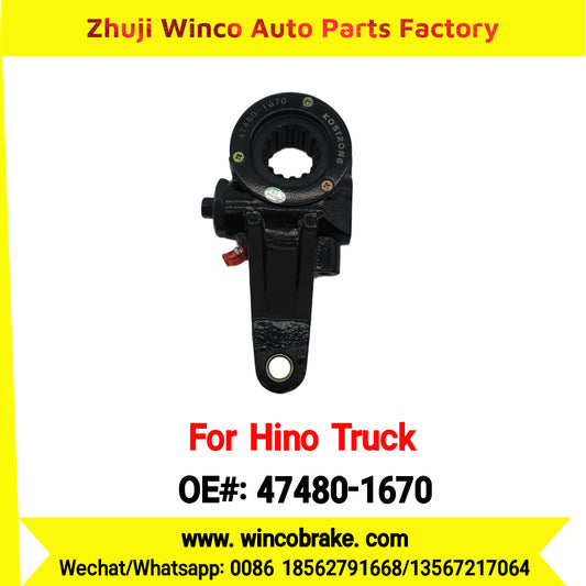 Winco OEM 47480-1670 Manual Slack Adjuster for Suit to Japanese Hino Trucks PROFIA TRUCKS LH 14 Teeth Spare Parts to Fit Trailer for Southeast Asia Market