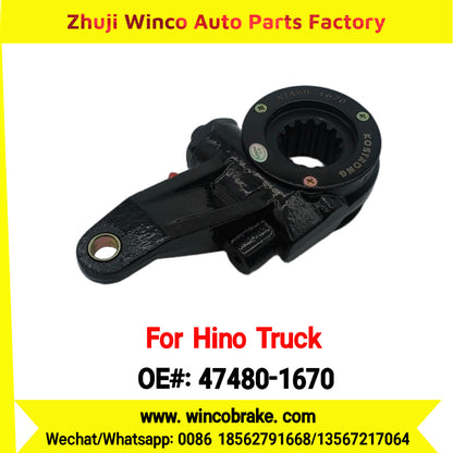 Winco OEM 47480-1670 Manual Slack Adjuster for Suit to Japanese Hino Trucks PROFIA TRUCKS LH 14 Teeth Spare Parts to Fit Trailer for Southeast Asia Market