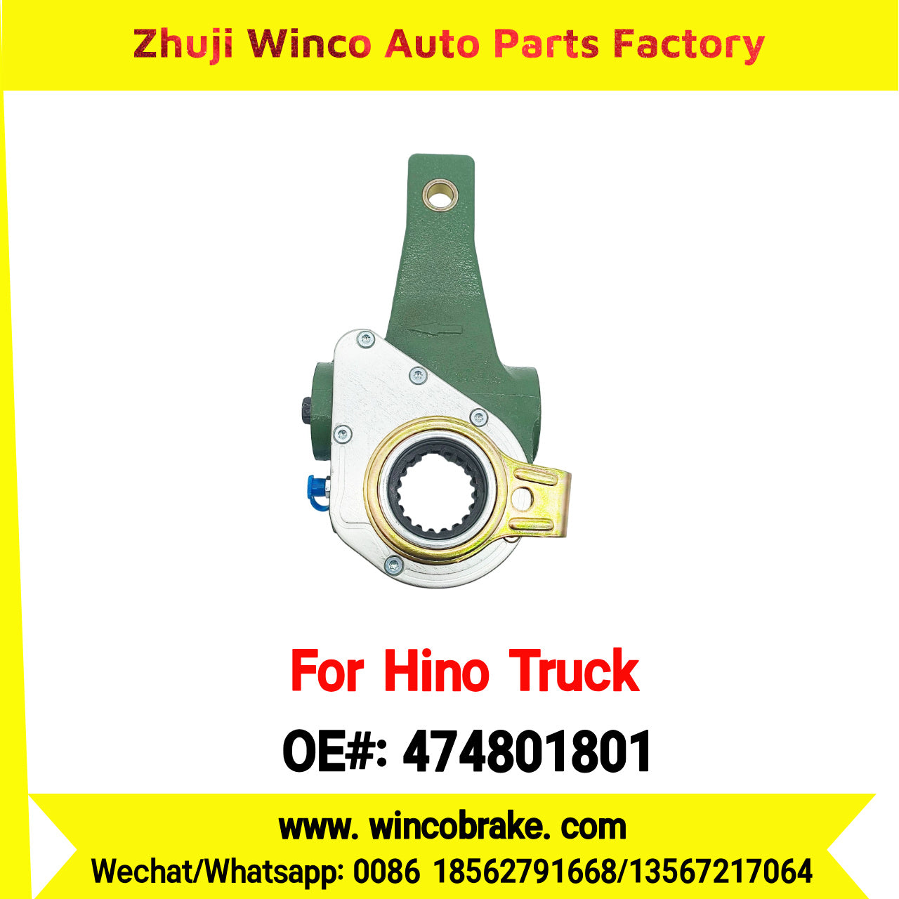 Winco OEM 474801801 Automatic Slack Adjuster for Suit to Japanese HINO Truck Spare Parts REPLACES HALDEX 12256