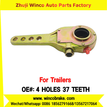 Winco OEM 4 HOLES 37 TEETH Manual Slack Adjuster for Suit to Trailer Rear Straight 37 teeth