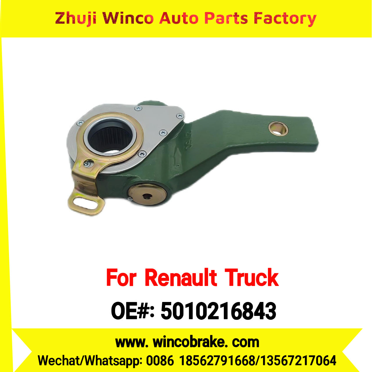 Winco OEM 501021684327 Splines Premium Brake Systems Part for Ren Trucks M/S/ME/SE/CEMaxter Automatic Slack Adjuster TO FIT Renault Truck REPLACES HALDEX 79299