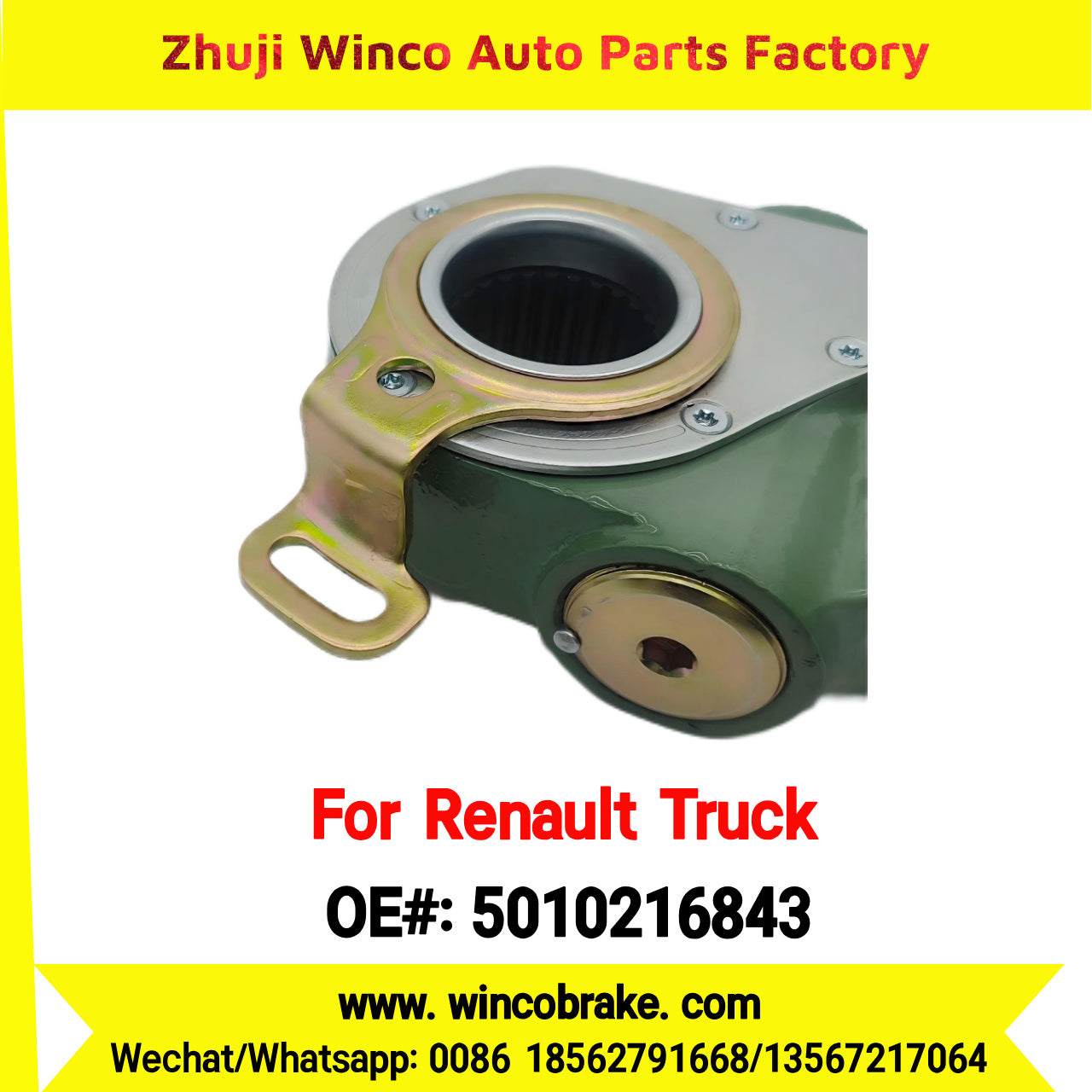 Winco OEM 501021684327 Splines Premium Brake Systems Part for Ren Trucks M/S/ME/SE/CEMaxter Automatic Slack Adjuster TO FIT Renault Truck REPLACES HALDEX 79299