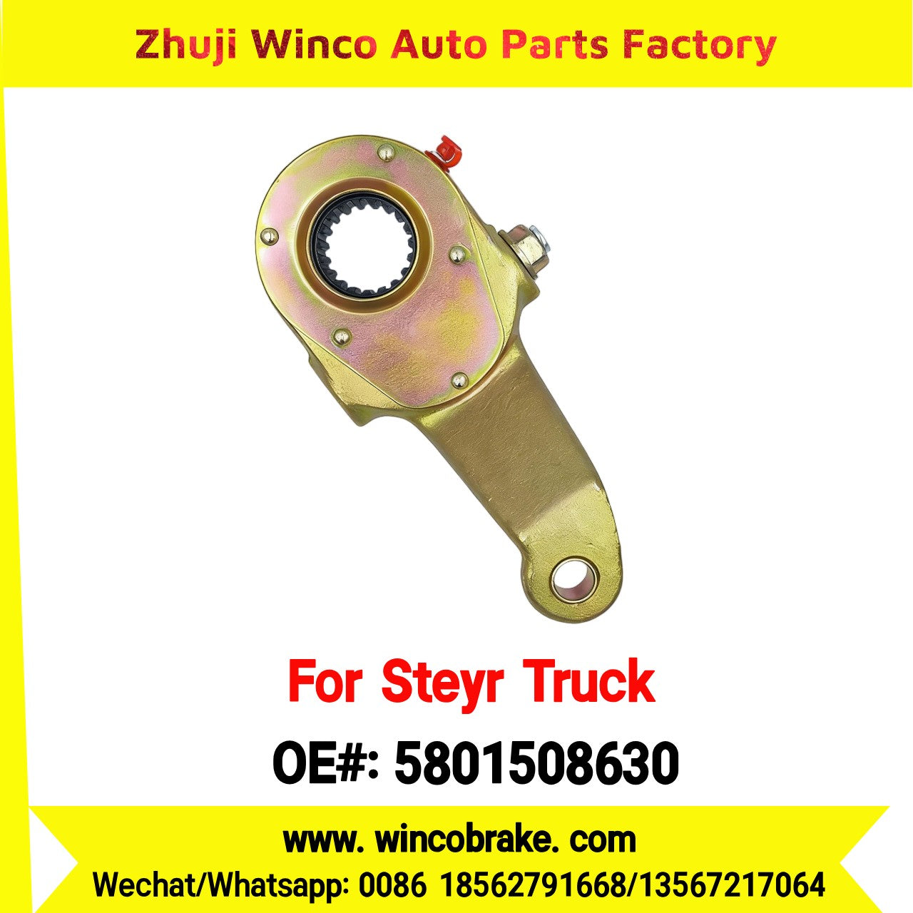 Winco OEM 5801508630/3530-0520 Manual Slack Adjuster for Suit to Chinese Steyr Truck Hongyan Left 19 teeth