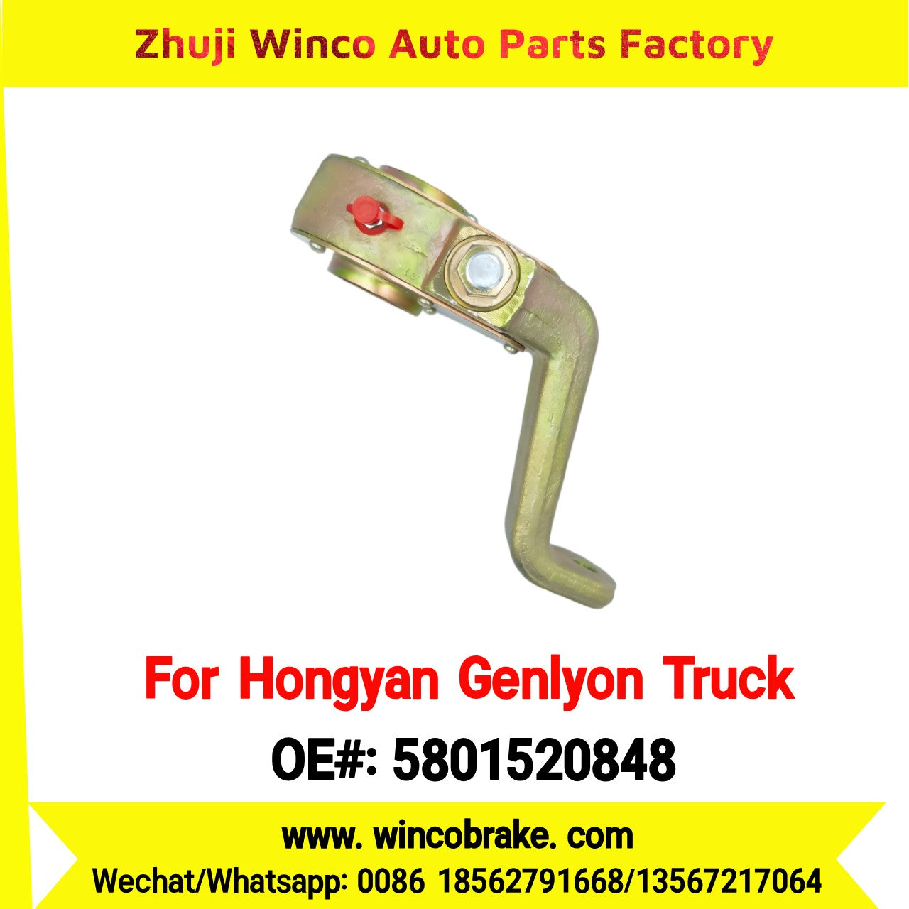Winco OEM 5801520848/3530-605110B Manual Slack Adjuster for Suit to Chinese Trucks Hongyan H6A Left 19 Teeth