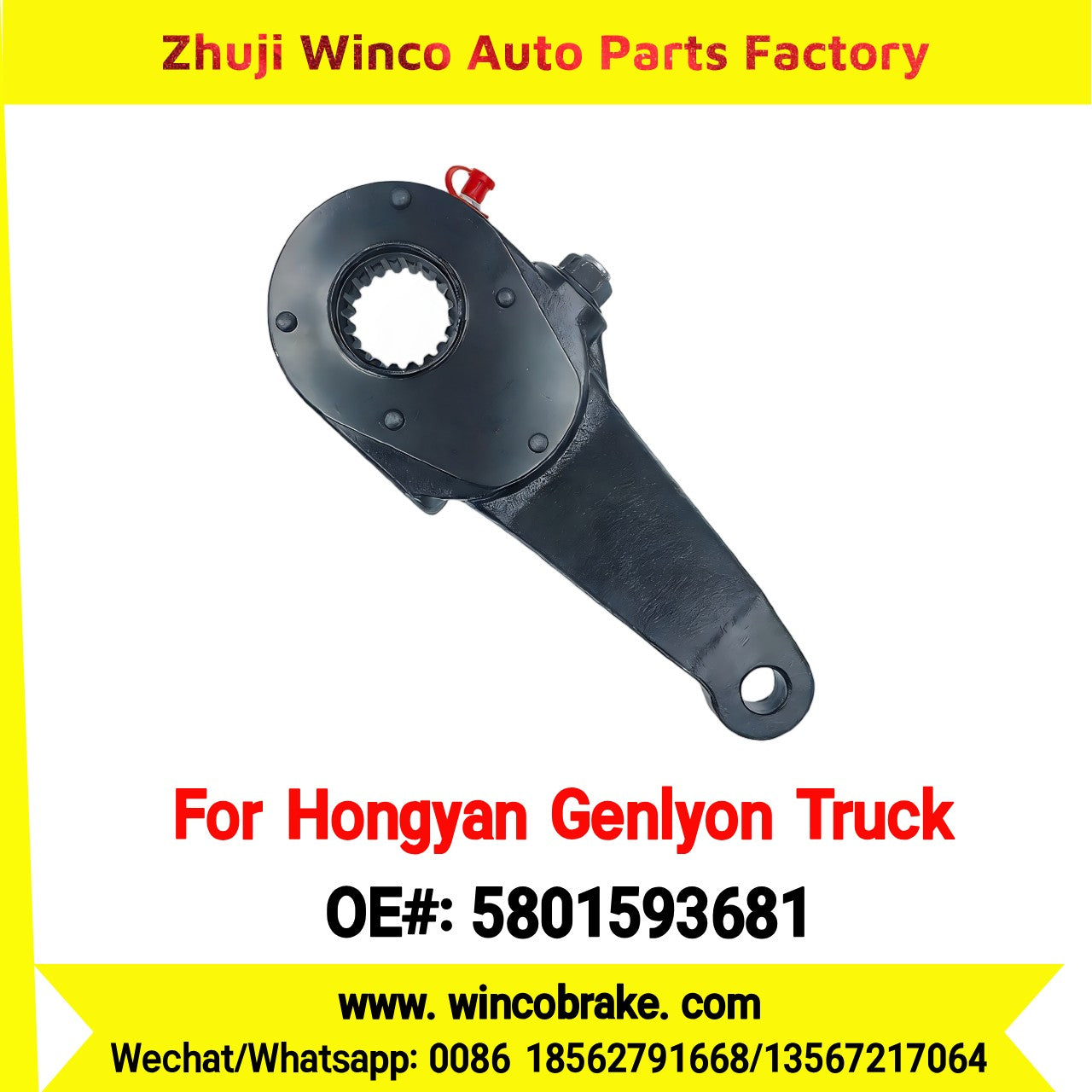 Winco OEM 5801593681/3530-700020 Manual Slack Adjuster for Suit to Chinese Trucks Hongyan Genlyon Left 19 Teeth