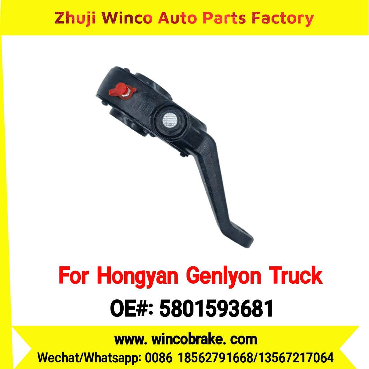 Winco OEM 5801593681/3530-700020 Manual Slack Adjuster for Suit to Chinese Trucks Hongyan Genlyon Left 19 Teeth