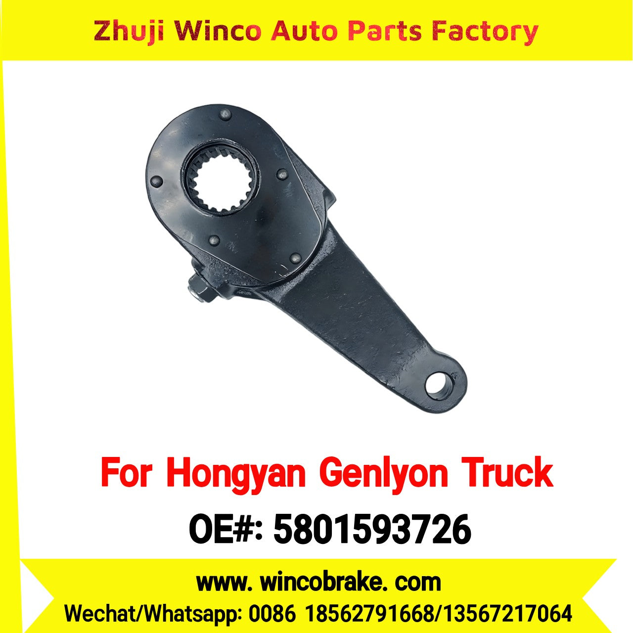 Winco OEM 5801593726/3530-700030 Manual Slack Adjuster for Suit to Chinese Trucks Hongyan Genlyon Right 19 Teeth