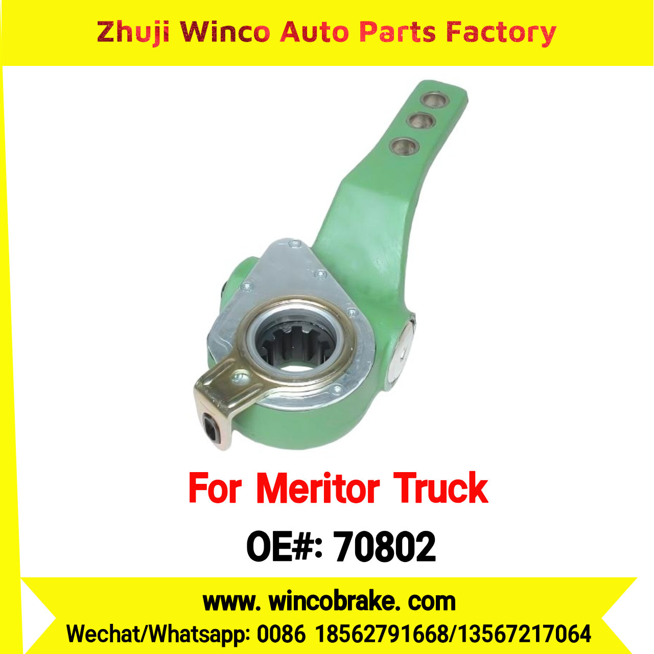 Winco OEM 70802 for Truck Brake Systems 10 Teeth RH Meritor Truck Haldex OEM 21229250 Replacement SUIT TO AMERICAN TRUCKS
