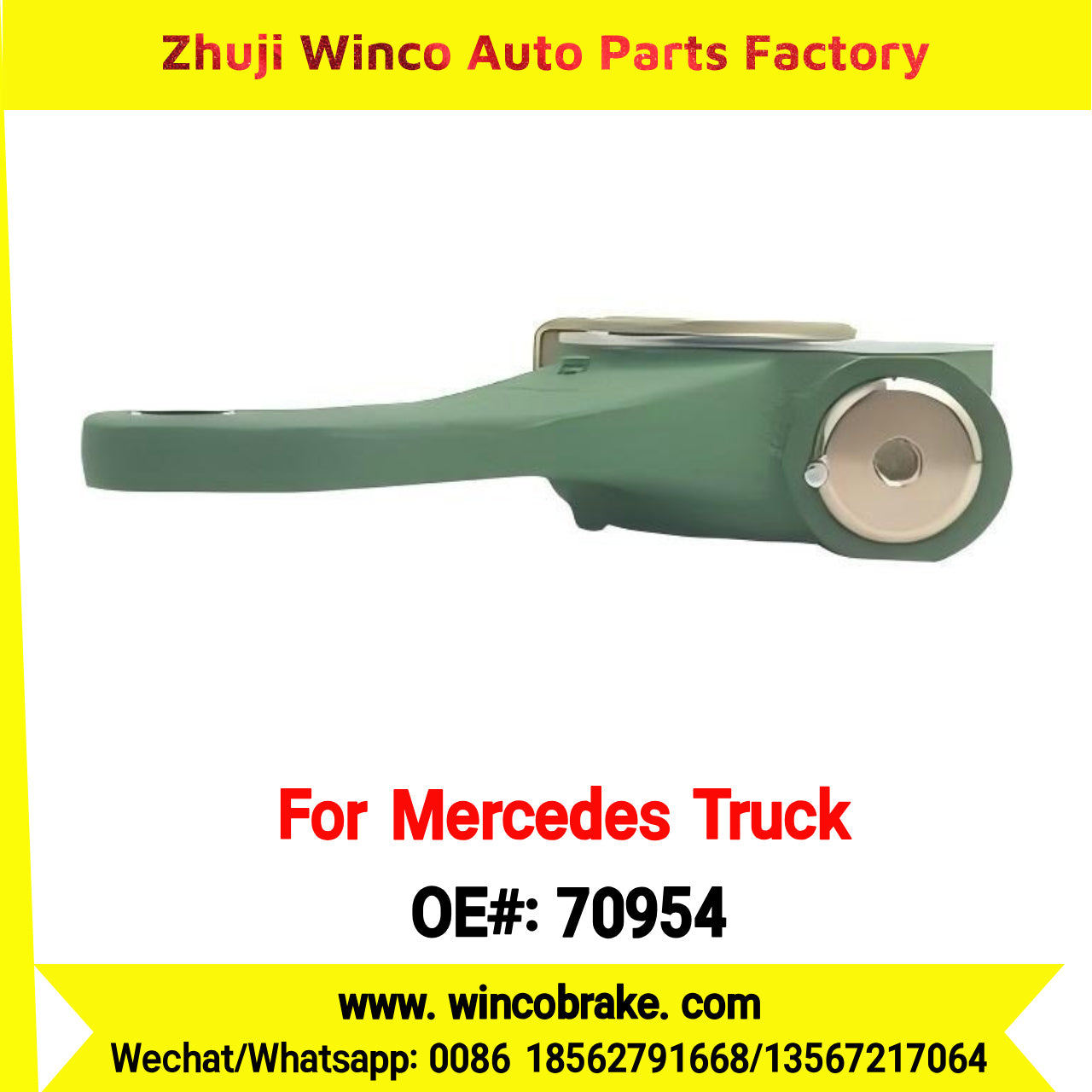Winco OEM 70954 Brake Adjuster for Mercedes Benz Truck OEM 6174200238 Automatic Slack Adjuster Auto Parts Brake Adjusting Arm Haldex Type 1 Hole Straight TO FIT MERCEDES TRUCKS 26 Teeth Replace Haldex 70954
