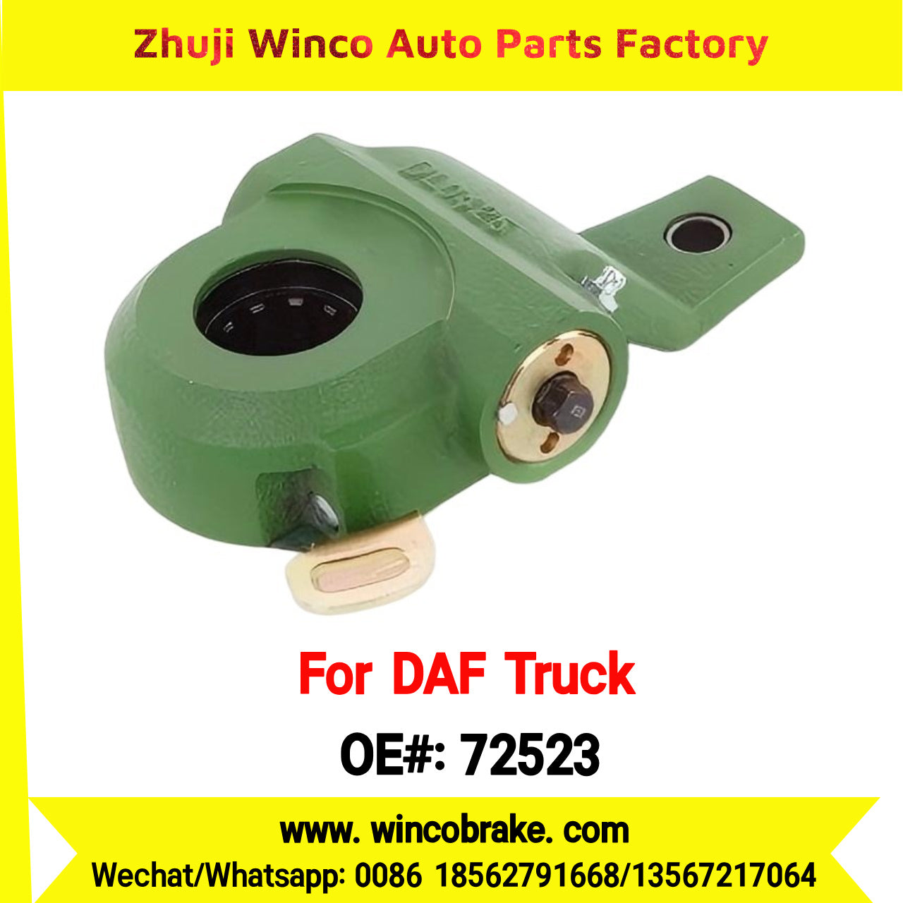 Winco OEM 72523 Automatic Slack Adjuster OEM 0159556 TO FIT DAF Truck and Bus LH Spline 10 Teeth Replaces Haldex 72523